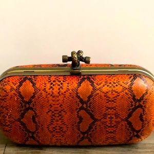 Snake skin clutch